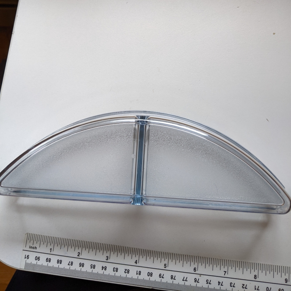 Vtg Tupperware Preludio Acrylic Blue Divided Dip Container W/ Lid 2106A